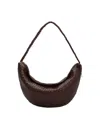 Melie Bianco Woven Shoulder Bag In Espresso In Brown