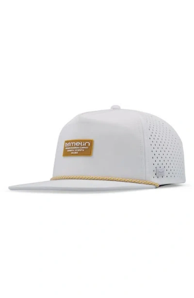 Melin Coronado Gum Hydro Snapback Ball Cap In White
