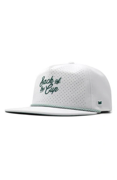 Melin Coronado Links Hydro Performance Snapback Hat In White/green