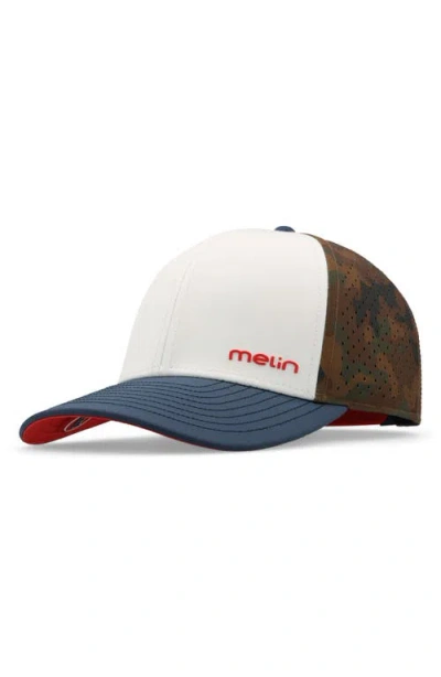 Melin Hydro Compass Merica Camo Performance Snapback Ball Cap In Multi