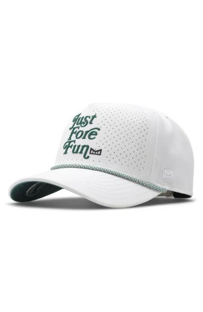 Melin Odyssey Links Hydro Performance Snapback Hat In White/green