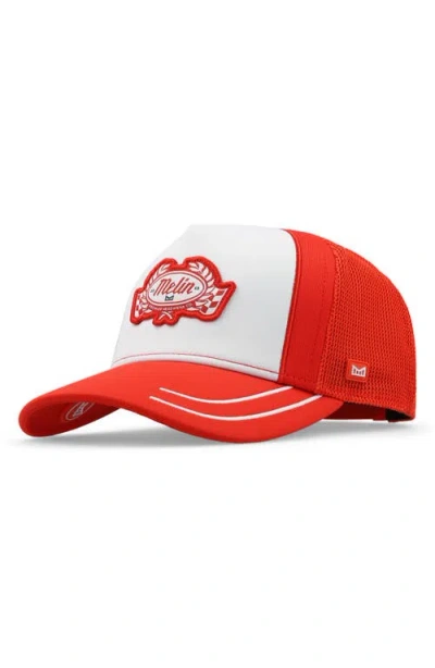 Melin Odysea Mph Pit Crew Hydro Snapback Ball Cap In Red