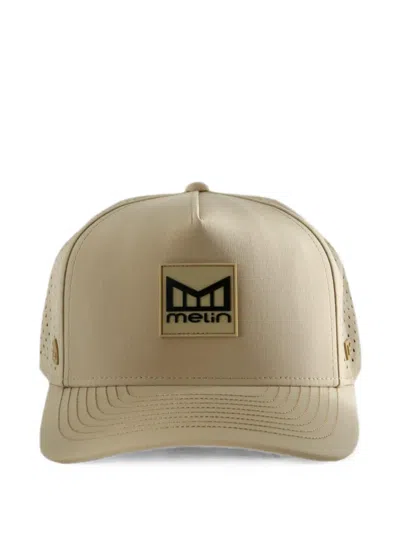 Melin Odysea Stacked Hydro Logo-patch Perforated Cap In Brown