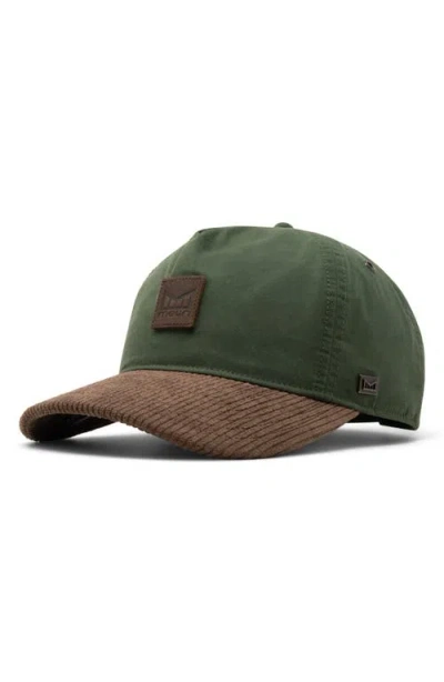 Melin Odysea Thermal Water Repellent Waxed Cotton Baseball Cap In Green