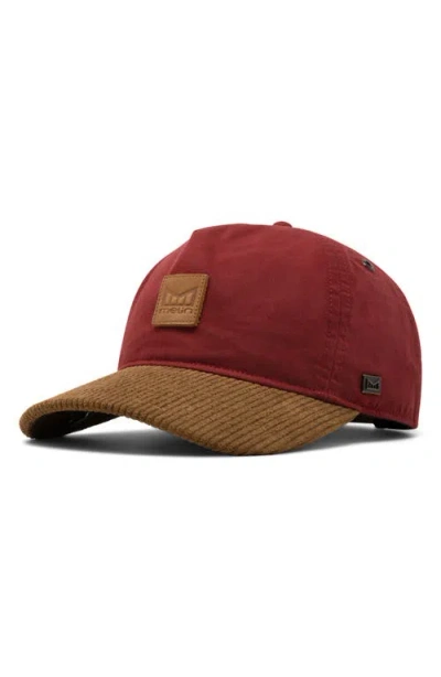 Melin Odysea Thermal Water Repellent Waxed Cotton Baseball Cap In Red