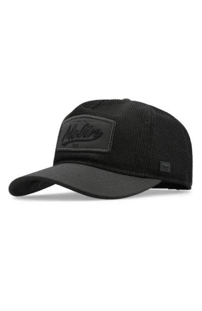 Melin Odyssey Mac Retro Hydro Unstructured Micromesh Snapback Hat In Black
