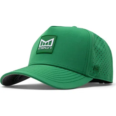 Melin Odyssey Stacked Hydro Performance Snapback Hat In Kelly Green