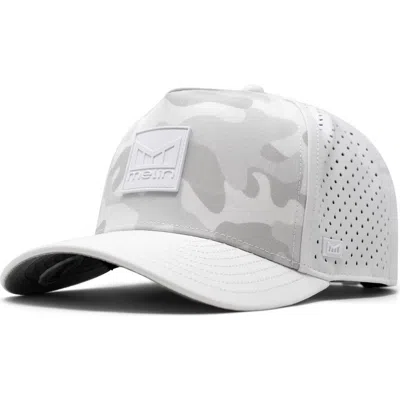 Melin Odyssey Stacked Hydro Performance Snapback Hat In Snow Camo