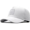 Melin Odyssey Stacked Hydro Performance Snapback Hat In White/white