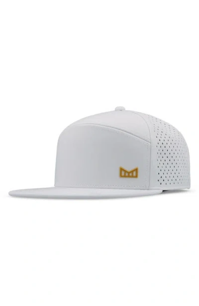 Melin Trenches Gum Hydro Snapback Cap In White