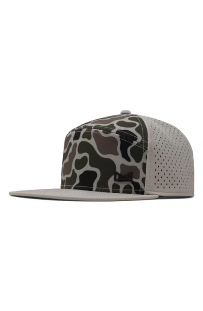 Melin Trenches Icon Hydro Camo Performance Snapback Hat In Gray