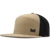 Melin Trenches Icon Hydro Performance Snapback Hat In Dark Khaki/black