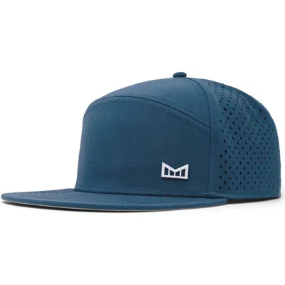 Melin Trenches Icon Hydro Performance Snapback Hat In Steel Blue