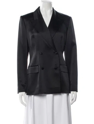 Pre-owned Melinda Eng Silk Blazer In Gray