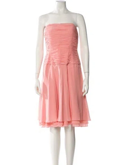 Pre-owned Melinda Eng Silk Mini Dress In Pink