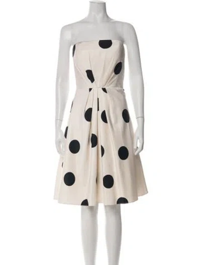 Pre-owned Melinda Eng Vintage Knee-length Dress In Neutral