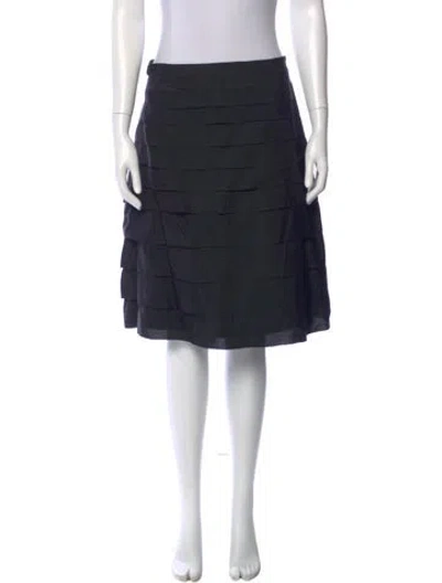 Pre-owned Melinda Eng Vintage Knee-length Skirt In Black