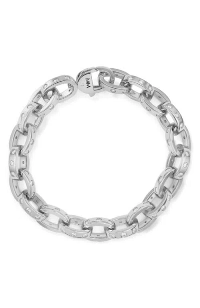 Melinda Maria Ashley Cubic Zirconia Chain Link Bracelet In Metallic