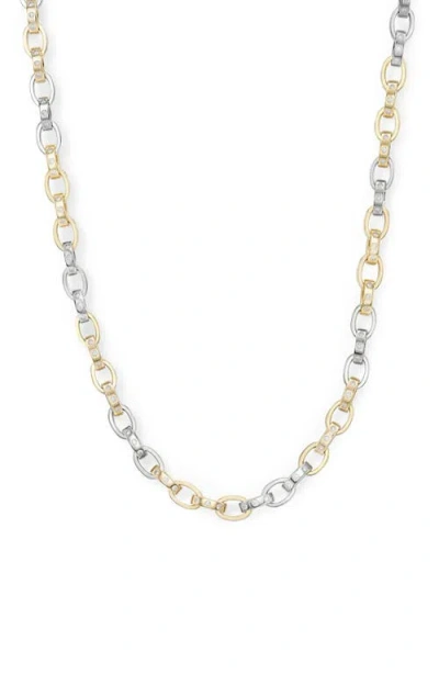 Melinda Maria Ashley Cubic Zirconia Chain Link Necklace In Gold