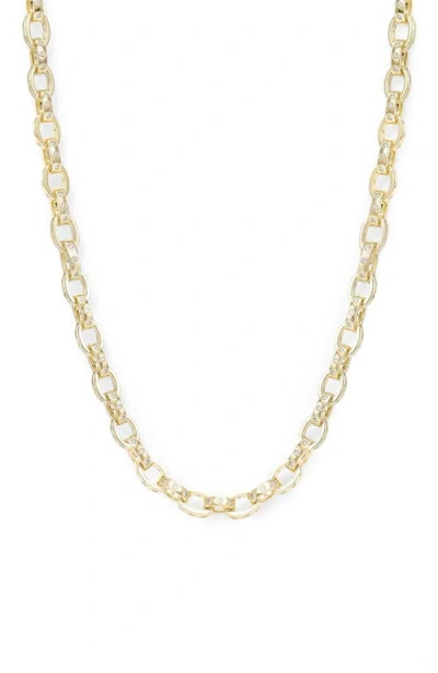 Melinda Maria Ashley Cubic Zirconia Chain Link Necklace In Yellow