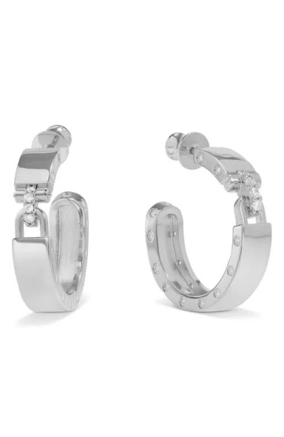 Melinda Maria Ashley Lock Hoop Earrings In Metallic