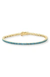 Melinda Maria Baby Heiress Cubic Zirconia Bracelet In Turquoise/ Gold