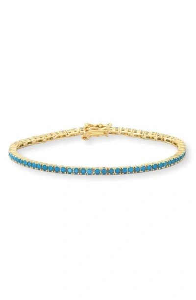 Melinda Maria Baby Heiress Cubic Zirconia Bracelet In Blue