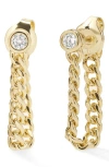 Melinda Maria Baby Julian Soft Chain Hoop Earrings In Goldhite