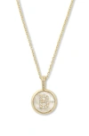 Melinda Maria Baby Love Letters Initial Pendant Necklace In Gold B
