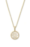 Melinda Maria Baby Love Letters Initial Pendant Necklace In Gold C