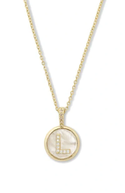 Melinda Maria Baby Love Letters Initial Pendant Necklace In Gold L