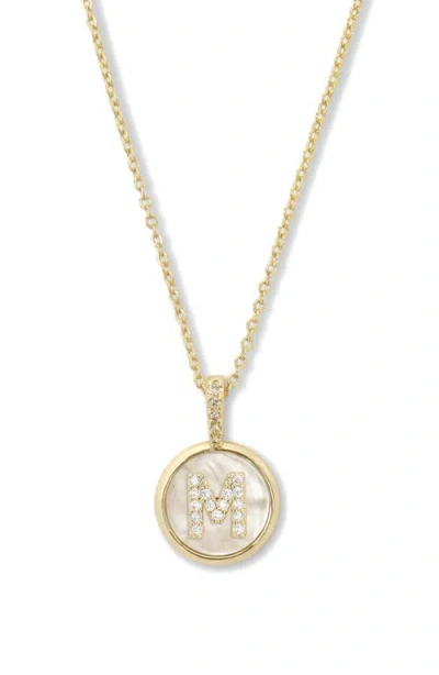 Melinda Maria Baby Love Letters Initial Pendant Necklace In Gold M