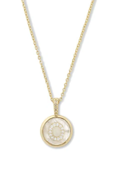 Melinda Maria Baby Love Letters Initial Pendant Necklace In Gold O