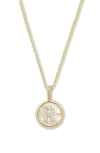 Melinda Maria Baby Love Letters Initial Pendant Necklace In Gold R