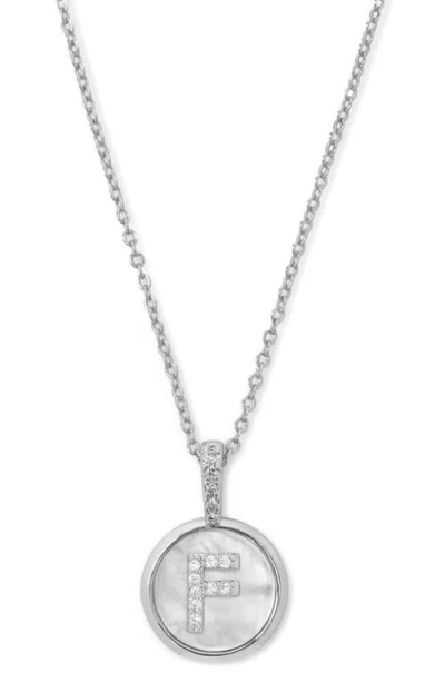 Melinda Maria Baby Love Letters Initial Pendant Necklace In Silver F