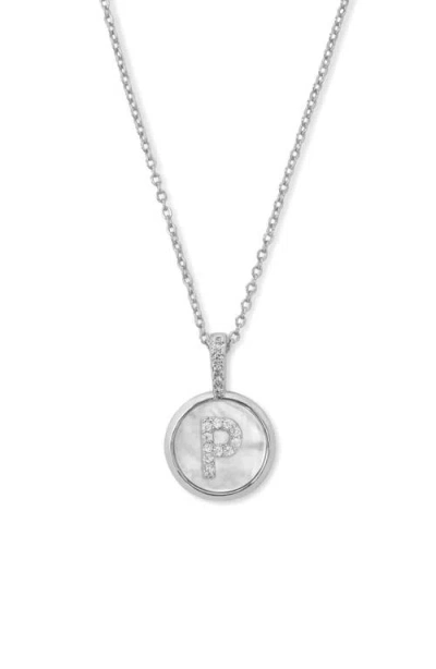 Melinda Maria Baby Love Letters Initial Pendant Necklace In Silver P
