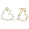 Melinda Maria Baby She's An Icon Heart Drop Earrings In Goldhite