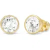 Melinda Maria Baroness Cubic Zirconia Stud Earrings In Goldhite