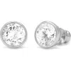 Melinda Maria Baroness Cubic Zirconia Stud Earrings In Silverhite