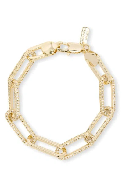 Melinda Maria Carrie Pavé Chain Link Bracelet In Gold