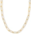 MELINDA MARIA CARRIE PAVÉ CHAIN LINK NECKLACE