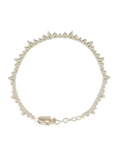 Pre-owned Melinda Maria Crystal Anklet Bracelet In Multicolor