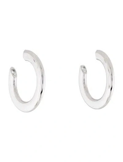 Pre-owned Melinda Maria Crystal Beacon Hoop Earrings In Multicolor