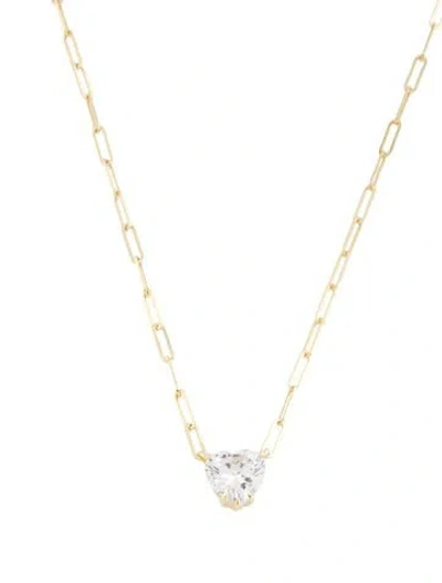 Pre-owned Melinda Maria Crystal Heart Pendant Necklace, 20.25" In Multicolor