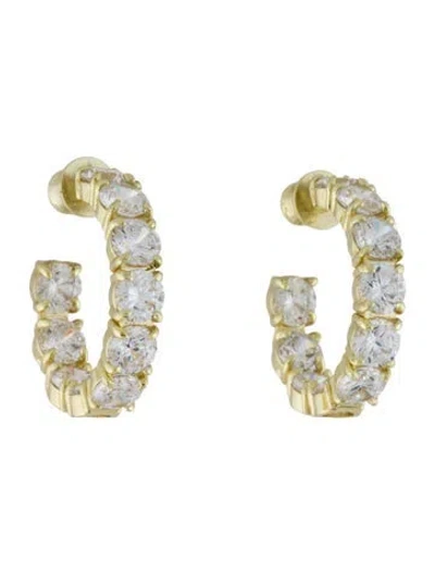 Pre-owned Melinda Maria Crystal Hoop Earrings In Multi