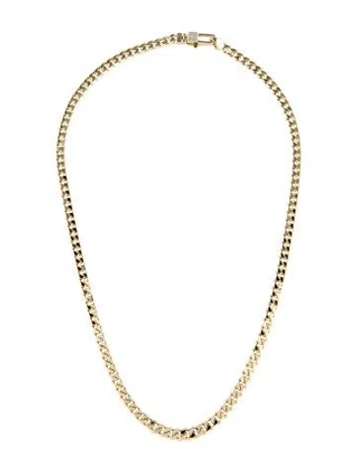 Pre-owned Melinda Maria Crystal Julian Pavé Lock Chain Necklace, 18" In Multicolor