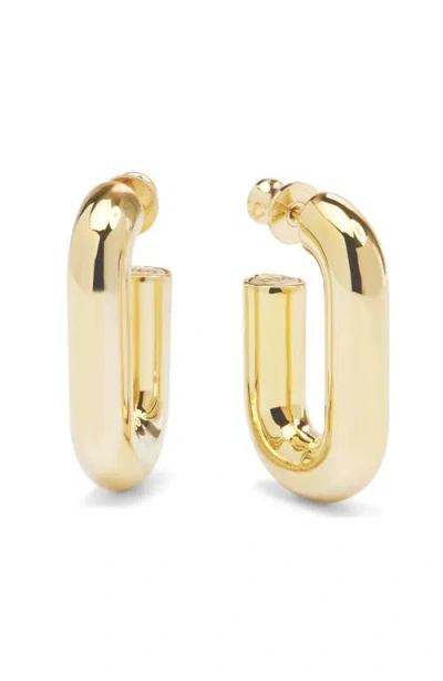 Melinda Maria Frankie Link Huggie Hoop Earrings In Gold