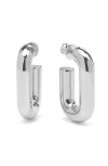 Melinda Maria Frankie Link Huggie Hoop Earrings In Metallic