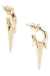 MELINDA MARIA MELINDA MARIA GABRIELLA TRIPLE SPIKE HOOP EARRINGS