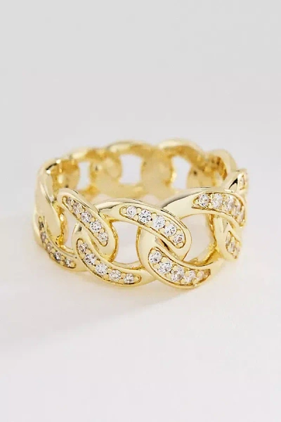 Melinda Maria Graduated Pavé Julian Ring In Gold